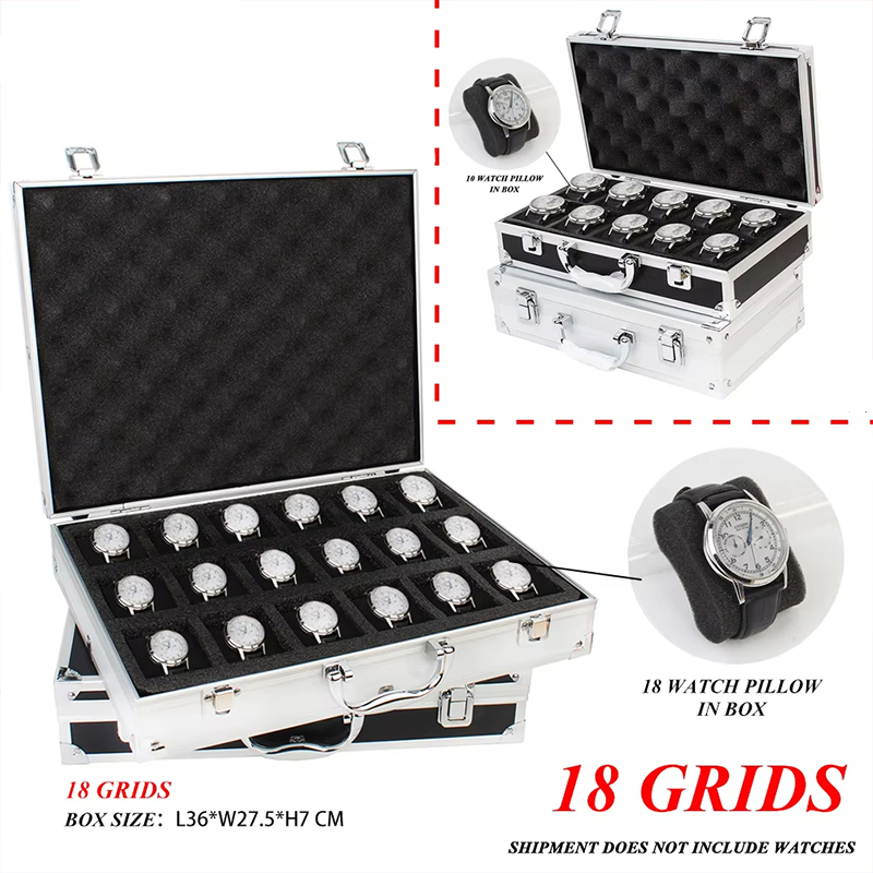Portable 18 Girds Luxury Premi - огляд і ціна Luxury Watch Collection Box
