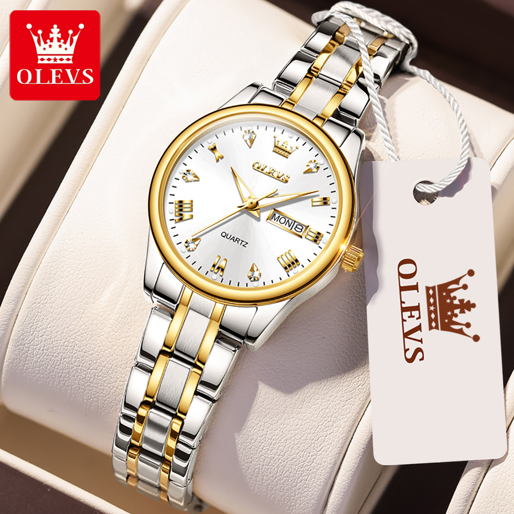 OLEVS 5563 New Fashion Women Q - огляд і ціна Luxury Watch With Leather Strap