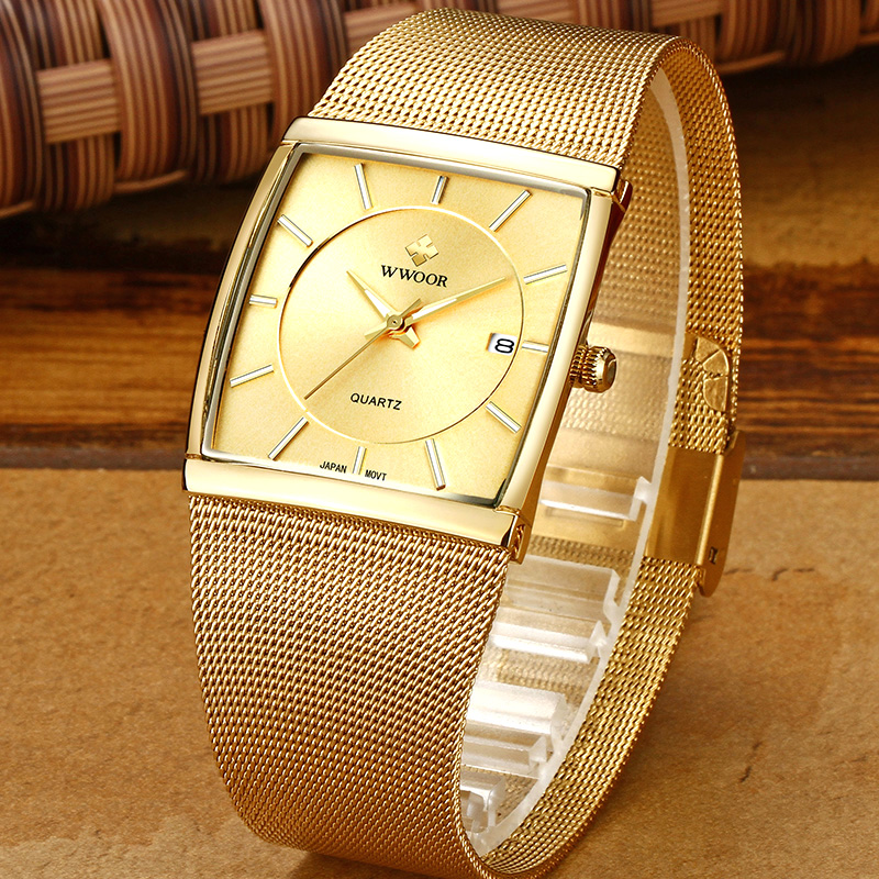 Wwoor Brand Luxury Gold Men Sq - огляд і ціна Luxury Watch Japan Brand