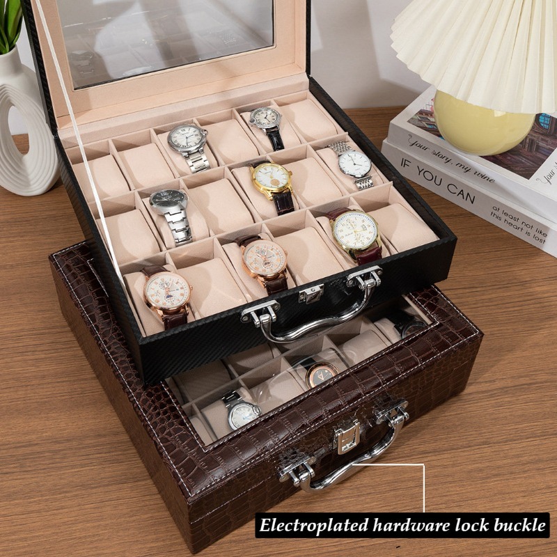 Retro Watch Storage Box Leathe - огляд і ціна Luxury Watch Collection Box