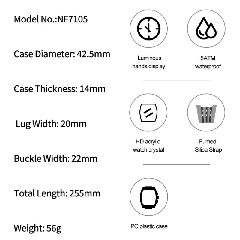 NAVIFORCE Man's Watch 5ATM Wat - огляд і ціна Luxury Watch Straps