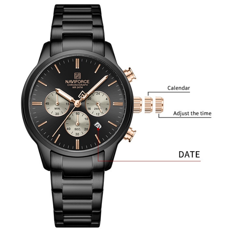 NAVIFORCE Men Quartz Chronogra - огляд і ціна Luxury Watch Straps