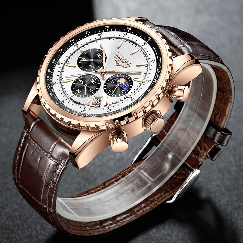 LIGE New Mens Watches Top Bran - огляд і ціна Luxury Watch Collection Box