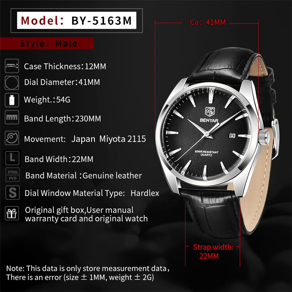 Benyar 5163 Top Brand Luxury M - огляд і ціна Luxury Watch German