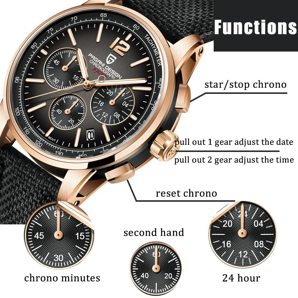 PAGANI DESIGN New Mens Watch 4 - огляд і ціна Luxury Watch Men