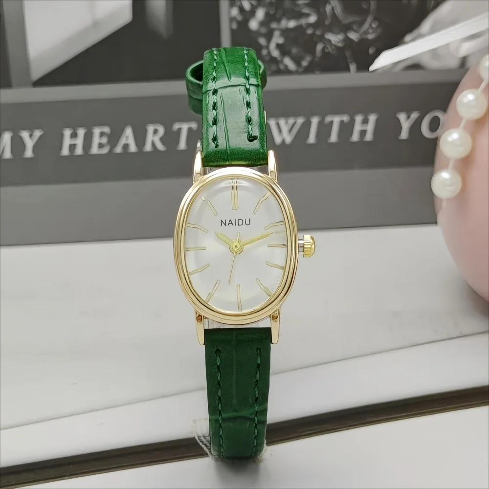 Fashion Brand Women Oval Dial  - огляд і ціна Luxury Watch With Leather Strap