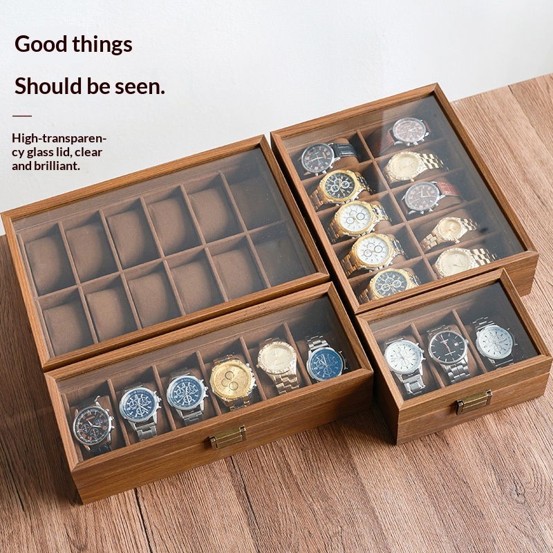 Black Walnut Wood Grain Watch  - огляд і ціна Luxury Watch Collection Box