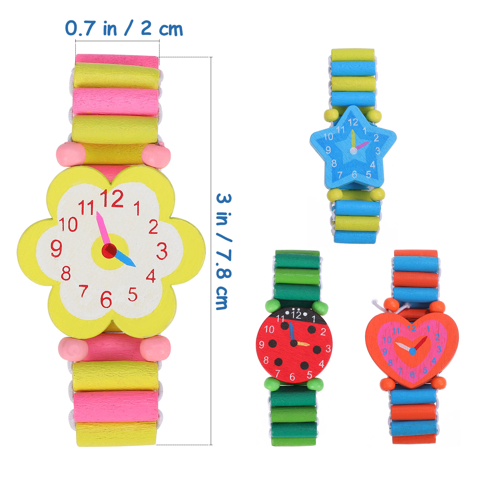 4Pcs Wooden Cartoon Kids Watch - огляд і ціна Luxury Watch Kids