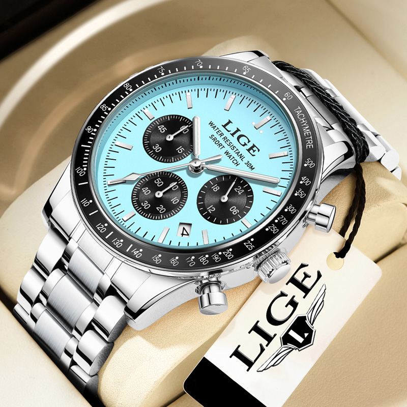 LIGE Top Brand Luxury New Men  - огляд і ціна Luxury Watch Collection Box