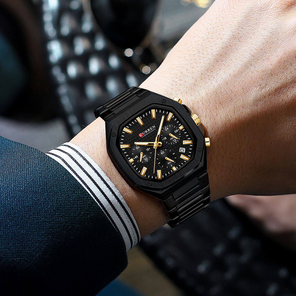CURREN Luxury Square Chrono Wa - огляд і ціна Luxury Watch Men